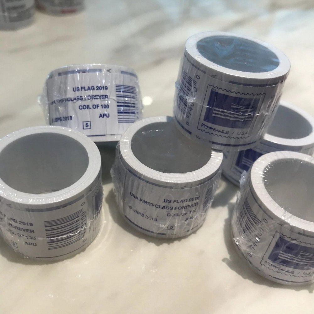(2019) USPS Forever American Flag Stamps Rolls